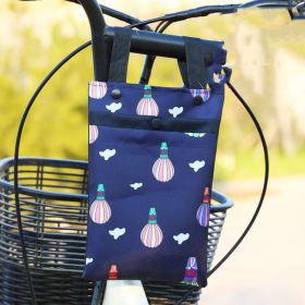 Scooter Storage Bag Handle Bag Front Waterproof Mobile Phone Bag Bicycle Storage Storage Bag (Option: Blue balloon)