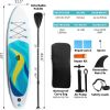 Stand Up Paddle Board 126"×32"×6" Extra Wide Thick Sup Board with Premium Sup Accessories & Backpack, Non-Slip Deck, Leash, Adjustable Paddle, Hand Pu